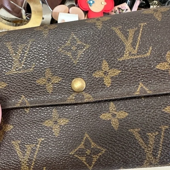 Authentic LOUIS VUITTON MONOGRAM PORTEFEIULLE SARAH LONG BIFOLD WALLET